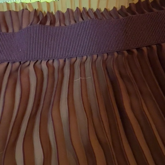 Aritzia Babaton Westin Brown Gold Gradient Ombré Pleated Midi Skirt Small - Picture 7 of 8